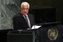 Palestinian President Mahmoud Abbas addresses the 67th United Nations General Assembly at the U.N. Headquarters in New York