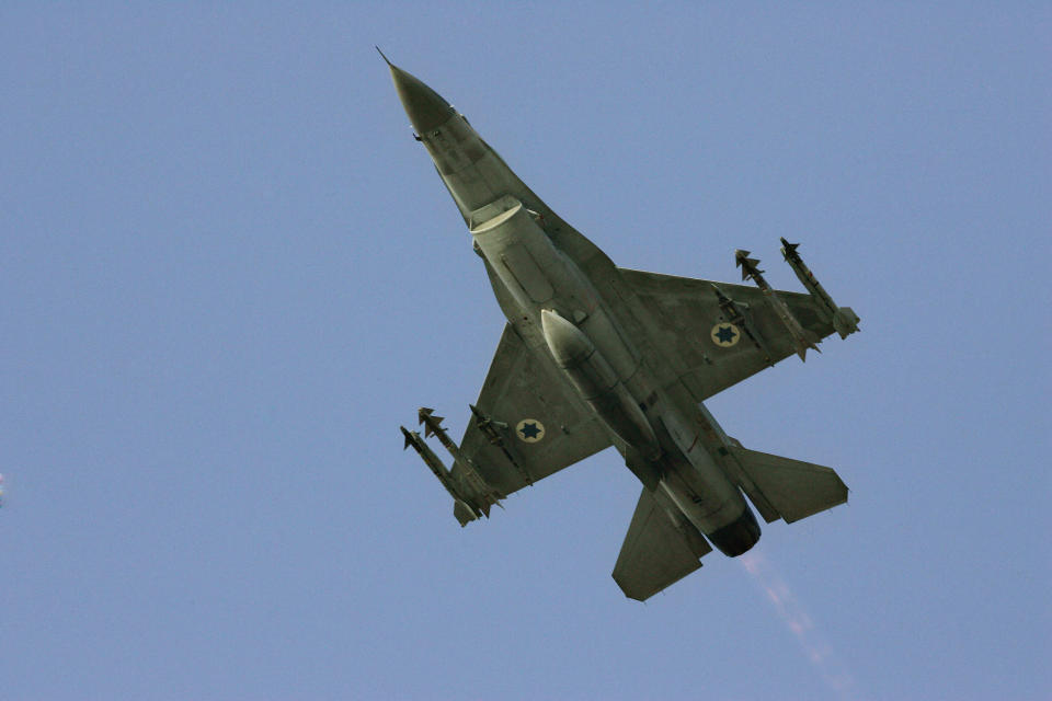 FILE - In this Sunday, July 16, 2006 file photo an Israeli F-16 warplane takes off to a mission in Lebanon from an air force base in northern Israel. ...