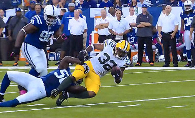 Cedric Benson 's foot isn't supposed to bend that way (Fox)