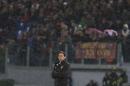 Roma coach Rudi Garcia follows the game during a Serie A soccer match between Roma and Sassuolo at Rome's Olympic stadium, Saturday, Dec. 6, 2014. (AP Photo/Alessandra Tarantino)
