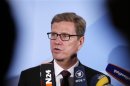 German Foreign Minister Guido Westerwelle speaks during a news conference in New York