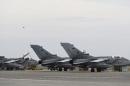 German Tornado jets are pictured on the ground at the air base in Incirlik