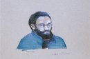 An artist's sketch shows Esseghaier making first court appearance, in Montreal