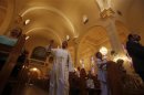 Christians attend Sunday service in the Basilica of our Lady of Fatima in Cairo