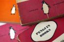 Penguin books are seen in a used bookshop in central London