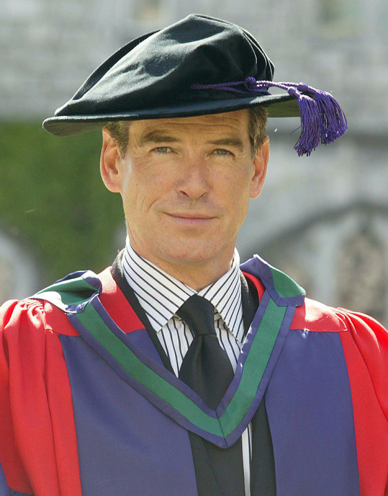 Pierce Brosnan  receives an Honorary Doctorate in Law at University College in Cork in Ireland