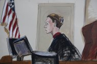 This courtroom sketch shows Judge U.S. Magistrate Judge Roanne Mann in Brooklyn Federal Court in New York on Wednesday, Oct. 17, 2012 during a hearing for Quazi Mohammad Rezwanul Ahsan Nafis. The Bangladeshi man who came to the United States to wage jihad was arrested in an elaborate FBI sting on Wednesday after attempting to blow up a fake car bomb outside the Federal Reserve building in Manhattan, authorities said. Before trying to carry out the alleged terrorism plot, Nafis went to a warehouse to help assemble a 1,000-pound bomb using inert material, according to a criminal complaint. He also asked an undercover agent to videotape him saying, "We will not stop until we attain victory or martyrdom," the complaint said. (AP Photo/Elizabeth Williams)