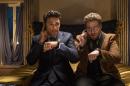 This photo released by Sony - Columbia Pictures shows James Franco, left, as Dave and Seth Rogen as Aaron in a scene from Columbia Pictures' "The Interview." Sony Pictures Entertainment says that 