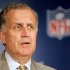 NFL commissioner Tagliabue answers questions during a special league meeting to select a new commissioner in Northbrook