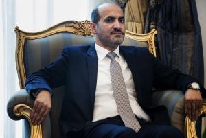 Syrian opposition leader President Ahmad al-Jarba waits&nbsp;&hellip;