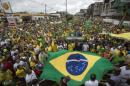 Demonstrators attend a protest against Brazil's President Dilma Rousseff in Manaus