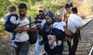 Migrants cross into Macedonia near Gevgelijia