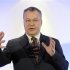Nokia's CEO Elop gestures at a news conference prior to the Annual General Meeting of Nokia Corporation in Helsinki