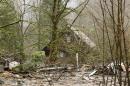 A home located off Highway 530 is surrounded by mud and debris as search work continues from a massive landslide that struck Oso near Darrington, Washington