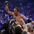 Juan Manuel Marquez, from Mexico, celebrates his sixth round knockout victory over Manny Pacquiao, from the Philippines, in their WBO world welterweight  fight Saturday, Dec. 8, 2012, in Las Vegas.  (AP Photo/Julie Jacobson)