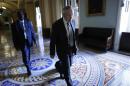 Reid walks to his office as he arrives at the U.S. Capitol in Washington