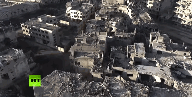 This Haunting Drone Footage of a Syrian City Reveals Just How Devastated the Country Is
