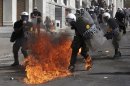 Photos: Greek anti-austerity protest descends into violence