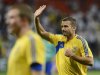 Ukraine's Shevchenko waves before the start of his team's Group D Euro 2012 soccer match against England at Donbass Arena in Donetsk