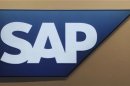 Logo of German company SAP is pictured at the CeBit computer fair in Hanover