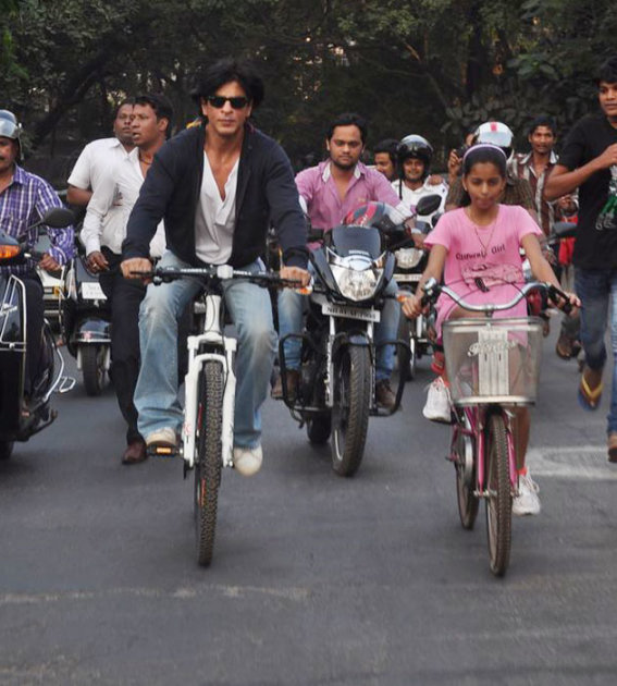 SRK goes cycling with Suh …