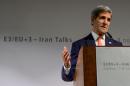 John Kerry addresses a final press conference closing the third day of talks on Iran's nuclear programme, on November 10, 2013 in Geneva