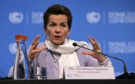 (Arquivo) A funcionária da ONU responsável pelo clima, Christiana Figueres