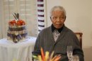 L'ex presidente sudafricano Nelson Mandela nel giorno del suo 94esimo compleanno, lo scorso luglio, nella sua casa di Qunu