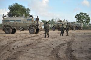 AMISOM soldiers arrive in the town of Kurtunwaarey,&nbsp;&hellip;