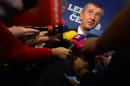 Czech Finance Minister and entrepreneur Andrej Babis, founder and chairman of the political ANO ("Yes") party, talks with journalists after two-day regional elections on October 8, 2016 at the ANO headquarters