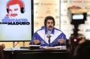 Venezuela's President Nicolas Maduro speaks during his weekly broadcast "en contacto con Maduro" at Miraflores Palace in Caracas