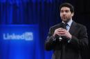 LinkedIn CEO Jeff Weiner speaks during a meeting in Mountain View, California on September 26, 2011
