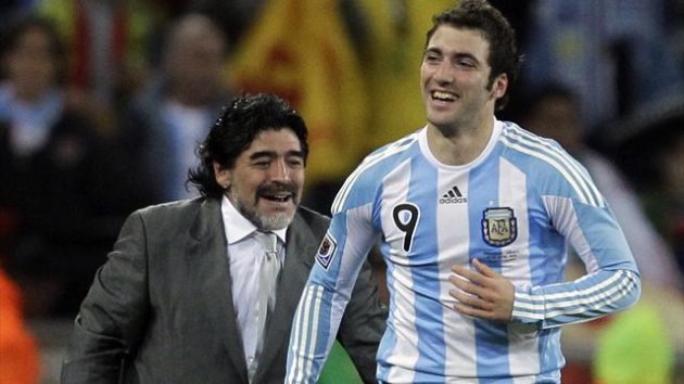 Higuain and Maradona