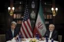 U.S. Secretary of State John Kerry meets with Iran's Foreign Minister Mohammad Javad Zarif in Manhattan, New York