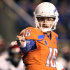 Boise State's Joe Southwick (16) calls out a play against San Diego State during the first half of an NCAA college football game, Saturday, Nov. 3, 2012, in Boise, Idaho. (AP Photo/Matt Cilley)