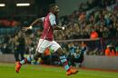 Aston Villa's midfielder Idrissa Gueye celebrates after scoring their second goal during the English FA Cup third round replay football match between Aston Villa and Wycombe Wanderers at Villa Park in Birmingham, England on January 19, 2016