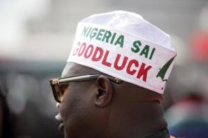 A supporter of the Nigerian president attends a ceremony&nbsp;&hellip;