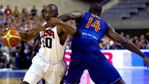 España-Estados Unidos Ibaka y Kobe Bryant