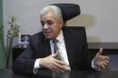 Leftist presidential candidate Hamdeen Sabahi talks during an interview with Reuters in Cairo
