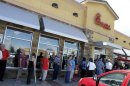 The line outside an Englewood, Colo., Chick-fil-A, Aug. 1, 2012. (Timothy Skillern).