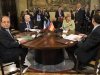 French President Hollande, Italian Prime Minister Monti, German Chancellor Merkel and Spanish Prime Minister Rajoy take their seats for a meeting in Rome