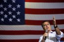 Republican presidential candidate and former Massachusetts Governor Mitt Romney speaks at a campaign rally in Westerville