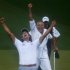 Adam Scott of Australia celebrates winning the Masters on the 10th green during a playoff in the 2013 Masters golf tournament in Augusta