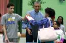 US President Barack Obama participates in a Martin Luther King Day service project
