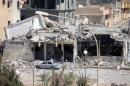 Destroyed building is seen following a battle between Libyan forces allied with the U.N.-backed government and Islamic State militants in neighbourhood Number One in central Sirte