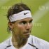 Rafael Nadal of Spain reacts in his men's singles tennis match against Lukas Rosol of the Czech Republic at the Wimbledon tennis championships in London
