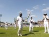 England players acknowledge Hashim Amla as he leaves the field at tea
