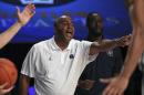 Georgetown head coach John Thompson III directs his players during their third place game against Butler in the Battle 4 Atlantis basketball tournament in Paradise Island, Bahamas, Friday Nov. 28, 2014. (AP Photo/Tim Aylen)