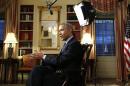 U.S. President Obama speaks during an interview with Reuters at the White House in Washington