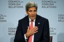 U.S. Secretary of State Kerry speaks to the audience as he discusses the Iran nuclear deal with Council on Foreign Relations President Haass at the Council on Foreign Relations (CFR) in New York
